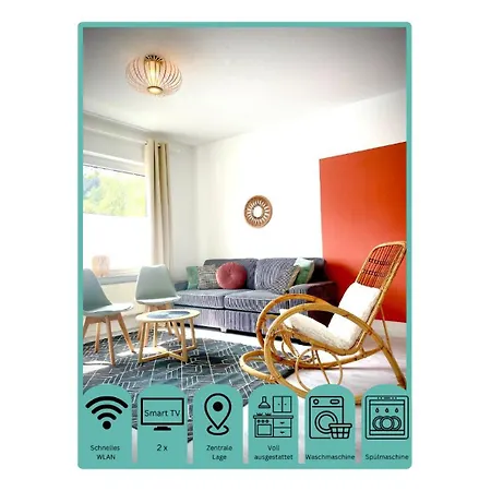 Wlan,Smart Tv,4 Betten, Zentral Emden Exterior foto